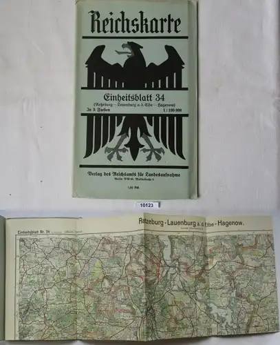 Reichskarte - Einheitsblatt 34: Ratzeburg - Lauenburg a. d. Elbe - Hagenow