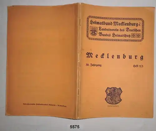 Mecklenburg 30. Jahrgang Heft 2/3 - Juni 1935