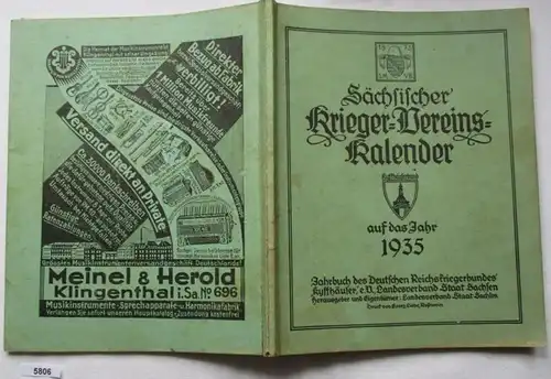 Sächsischer Krieger-Vereins-Kalender auf das Jahr 1935