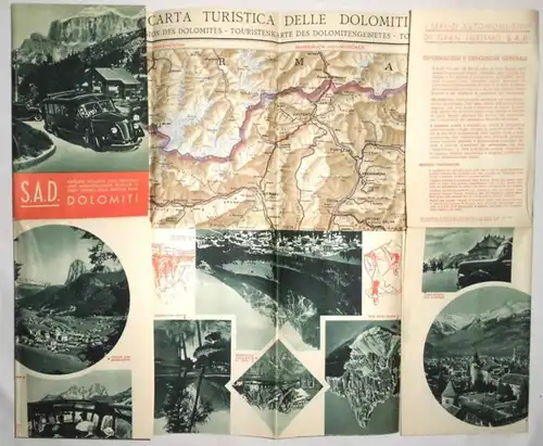 Carta Turistica Delle Dolomiti (Carte touristique de la région des Dolumes)