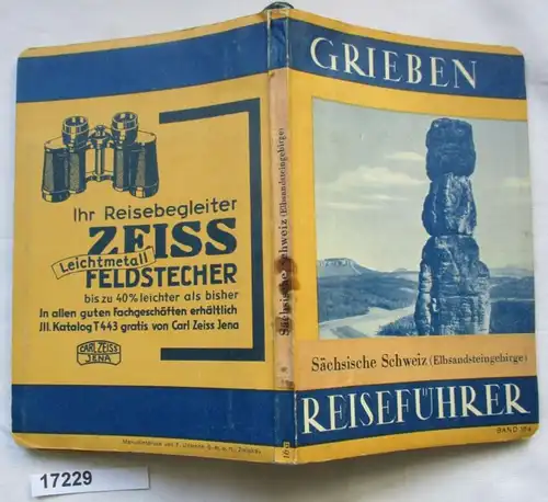 Grieben Band 16a Sächsisch-Böhmische Schweiz (Elbsandsteingebirge) mit Angaben für Autofahrer