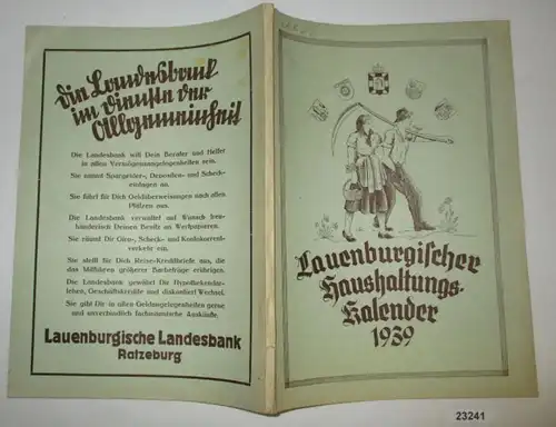 Calendrier de la maison de Lauenburg 1939 - 118e année