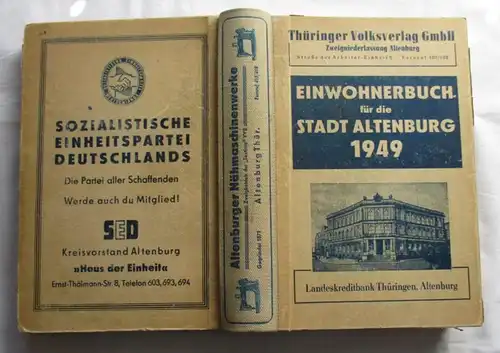 Livre de la ville d'Altenbourg Édition 1949