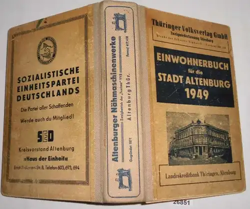 Livre de la ville d'Altenbourg, édition 1949