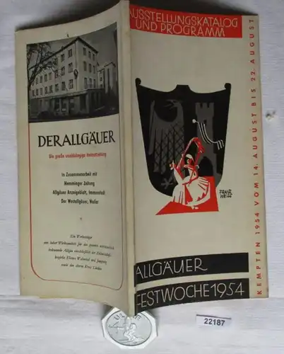 Ausstellungskatalog und Programm Allgäuer Festwoche 1954