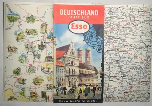 Esso Carte photo Allemagne feuille sud (édition 1955)