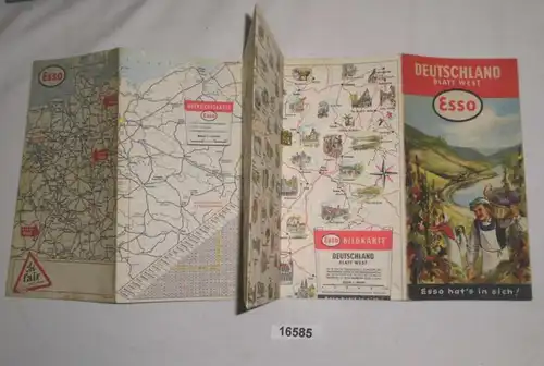 Esso-Carte: Allemagne Blatt West, édition 1956