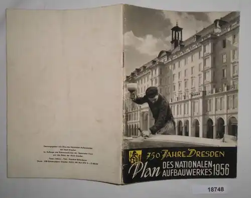 750 Jahre Dresden - Plan des Nationalen Aufbauwerkes 1956