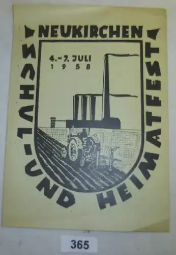 Festschrift Schul- und Heimatfest Neukirchen 4.-7. Juli 1958