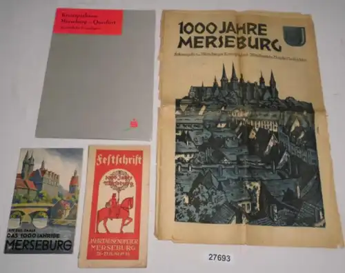 Konvolut 1000 Jahre Merseburg (Zeitung 1000 Jahre Merseburg - Festausgabe, Festschrift, Reisführer)