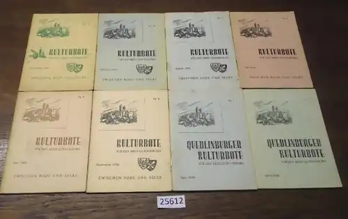 8 Hefte Quedlinburger Kulturbote Nr. 2,3,5,6,7,8,10,12