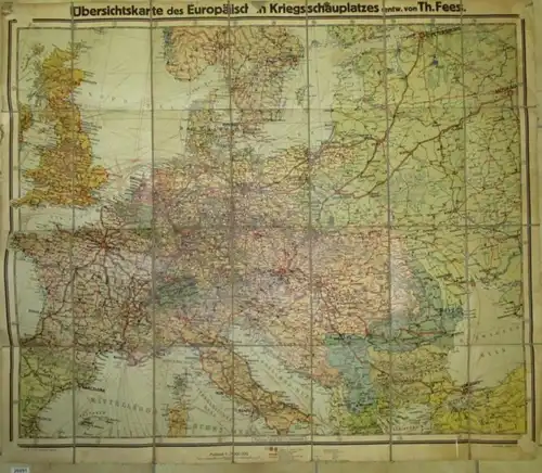Übersichtskarte des Europäischen Kriegsschauplatzes