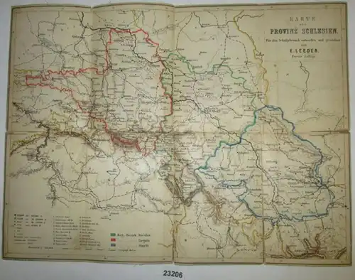 Carte de la province de Silésie - Conçu et dessiné pour l'usage scolaire