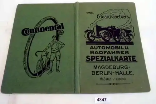 Automobile et cyclistes Carte spéciale Magdeburg - Berlin - Halle