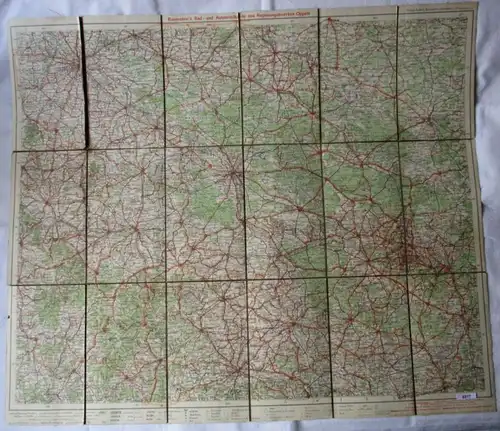 Carte cycliste et automobile de Ravenstein pour les districts d'Oppeln