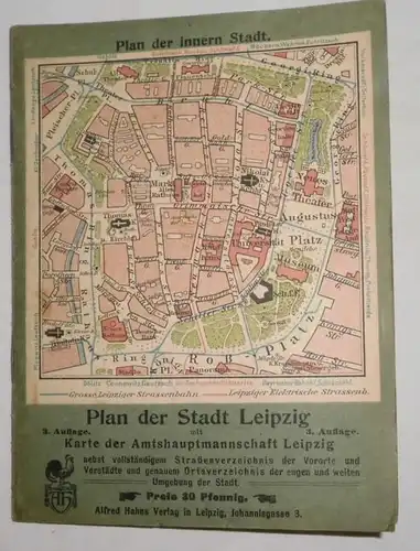 Plan de la ville de Leipzig (partie intérieure)