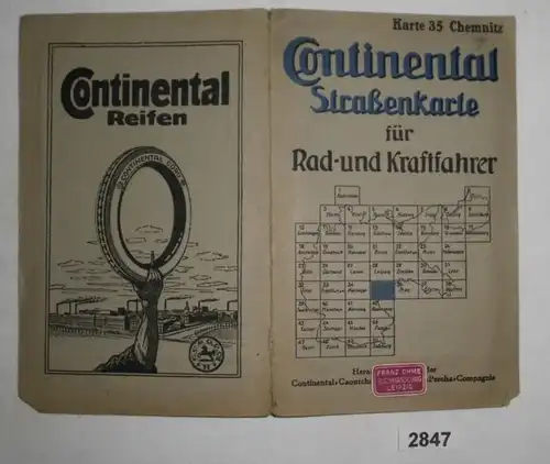 Continental Straßenkarte für Rad- und Kraftfahrer Karte 35 Chemnitz