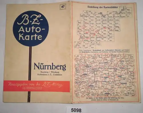 BZ-Karte 47:  Nürnberg / Bamberg / Würzburg / Rothenburg o. T. / Crailsheim