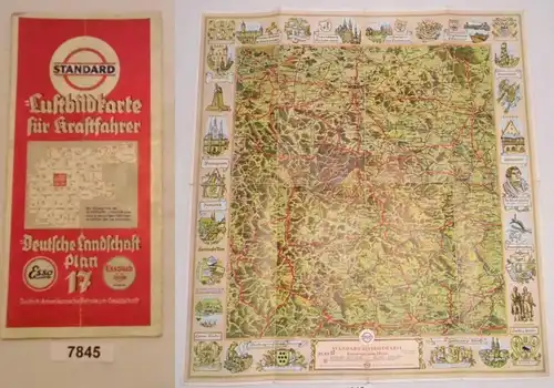 Esso Standard Luftbildkarte für Kraftfahrer, Deutsche Landschaft Plan 17: Rund um den Harz