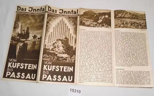 Brochure de voyage: Le Vieux de l'Innt. Allemagne * Autriche - De Kufstein à Passau
