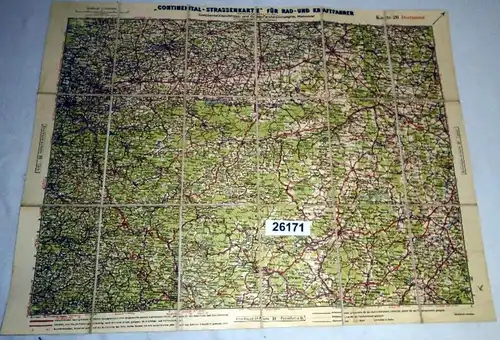 Carte de route Continental pour les cyclistes et les conducteurs - carte 26 Dortmund