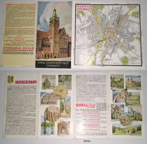 Carte de ville Shell n° 17 Chemnitz