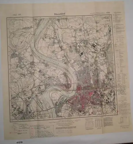 Carte: Düsseldorf (carte cm de $) Feuille de mesure 4706