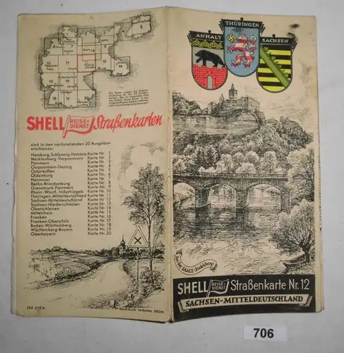 Shell Straßenkarte Nr. 12: Sachsen - Mitteldeutschland