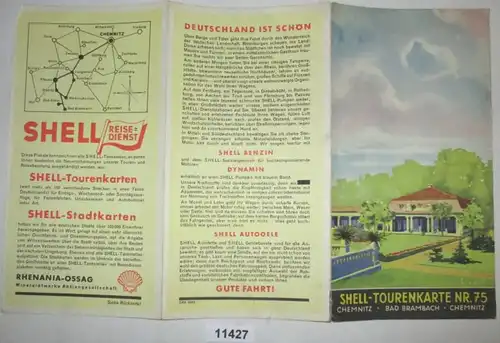 Shell Tourenkarte 75: Chemnitz - Bad Brambach - Chemnitz
