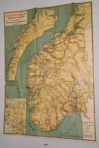 Norvège - carte pour les touristes. .