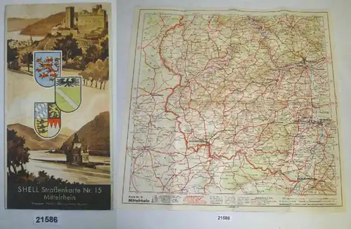 Shell Straßenkarte Nr. 15 Mittelrhein