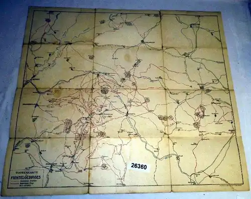 Carte des montagnes de Fichtel..