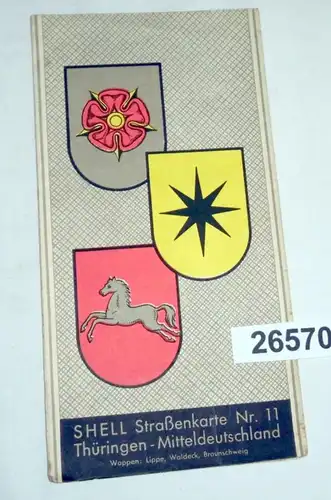 Shell Straßenkarte Nr. 11 Thüringen - Mitteldeutschland