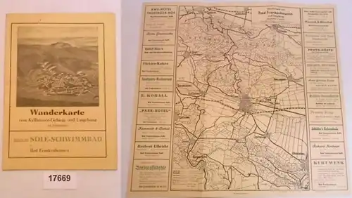 Carte de marche des montagnes de Kyffhausen et environs avec des explications