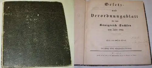 Gesetz- und Verordnungsblatt für das Königreich Sachsen vom Jahre 1842