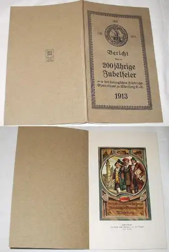 Rapport de plus de 200 ans de célébration du gymnase du Duc Friedrichs à Altenburg 1913