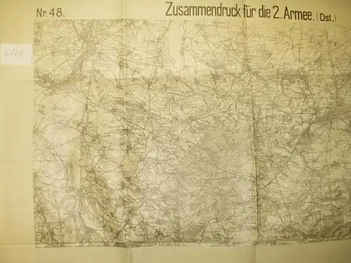 Landkarte Nr. 48 Zusammendruck für die 2. Armee (Ost.)