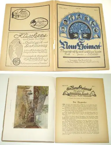 Die neue Heimat - Monatsschrift für die Sächsischen Lande (Kunst-Literatur-Wissenschaft), Heft 1 Juli 1919