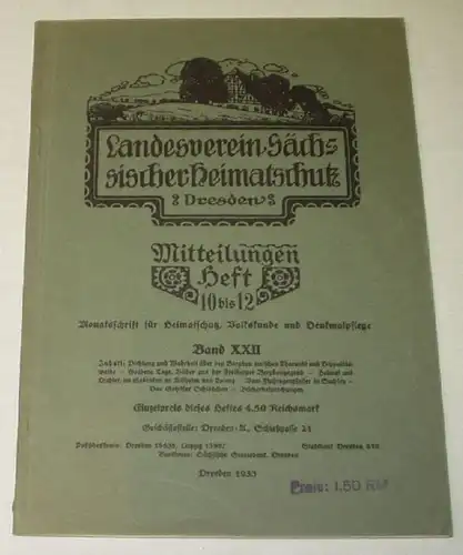 Mitteilungen Heft 10 bis 12 - Landesverein Sächsischer Heimatschutz Dresden
