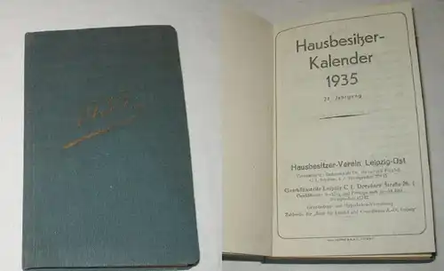 Hausbesitzer Kalender 1935 / 23. Jahrgang