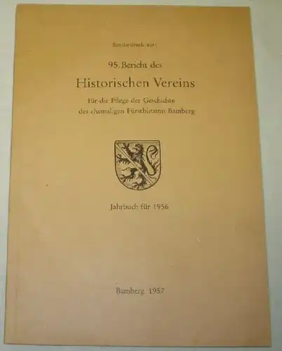 Tiré spécial: 95e rapport de l'Association Historique pour la maintenance de la vie historique de Bamberg.