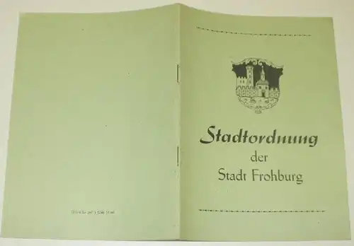 Stadtordnung der Stadt Frohburg