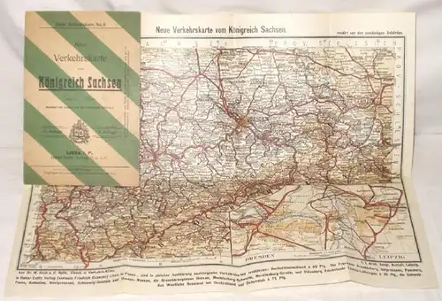 Neue Verkehrskarte vom Königreich Sachsen Maßstab 1:600000
