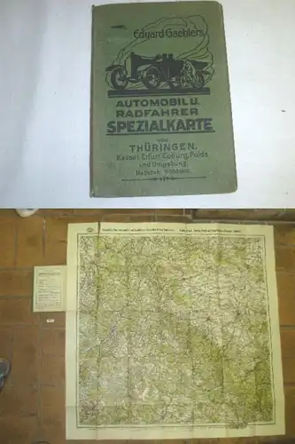 Automobil u. Radfahrer Spezialkarte von Thüringen - Kassel, Erfurt, Coburg, Fulda und Umgebung (Nr. 5)