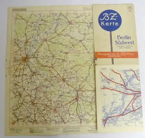 BZ-Karte 27: Berlin Südwest. Bandenburg / Magdeburg / Cöthen / Wittenberg