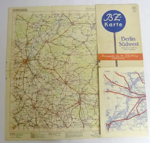 Carte BZ 27: Berlin Sud-Ouest. Bandenburg / Magdeburg / Cöthen / Wittenberg