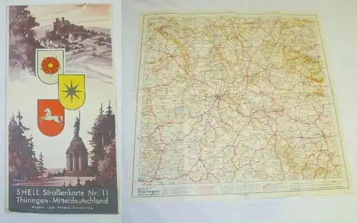Shell Straßenkarte Nr.11 Thüringen - Mitteldeutschland