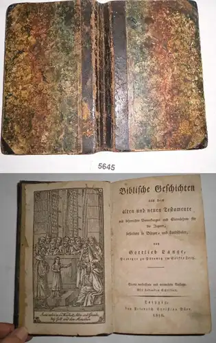 Biblische Geschichten aus dem alten und neuen Testamente mit lehrreichen Bemerkungen und Sittenlehren für die Jugend, be