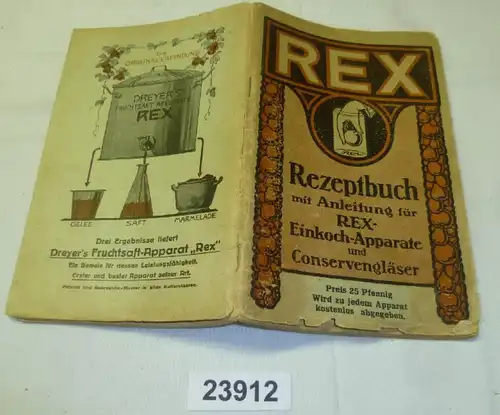 REX Livre de recette avec guide pour les appareils et les verres de conserve Rex