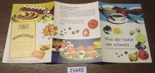 Mondamin Rezeptheft "Was die Natur uns schenkt ..." 6 köstliche rezepte für Feinschmecker